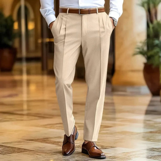 Men's Relaxed Fit Summer Trousers - Breathable Comfort