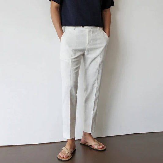 Men's Tailored Fit Trousers - Breathable Summer Style