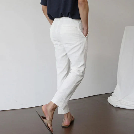 Men's Tailored Fit Trousers - Breathable Summer Style